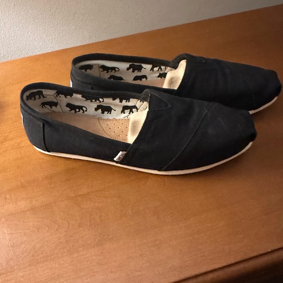 Toms Black Loafers Slip-Ons Casual Shoes - Picture 5 of 8
